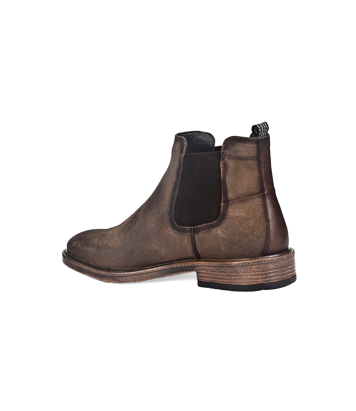 
                  
                    Introducing the Jardeen by Roan, a brown leather Chelsea boot featuring elastic side panels and a convenient pull tab at the back for an easy slip-on experience. This versatile style is beautifully displayed from the side against a white background.
                  
                